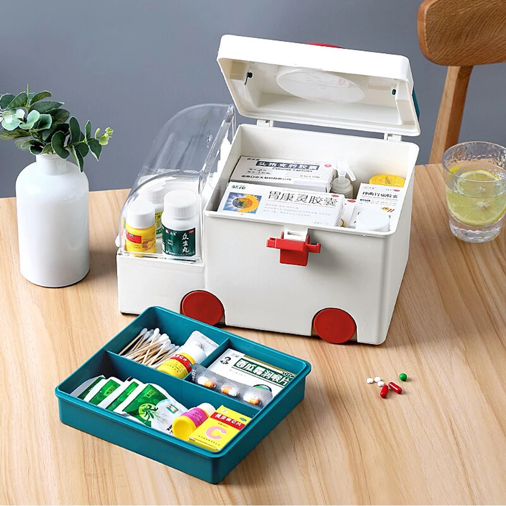 First Aid Medical Multi-Layer Medicine Storage Box