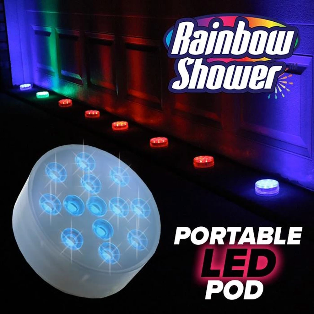 Portable LED Rainbow Shower Pod-waterproof
