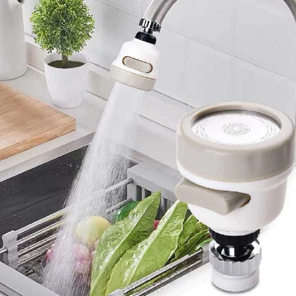 Universal Splash Filter Faucet，360°Rotating Kitchen Faucet Universal Adapter,Universal Faucet Bubble, Water-Saving and Pressurized Shower