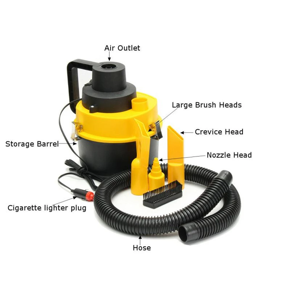 Portable Turbo Wet Dry Car Accessory Vacuum Cleaner Inflator
